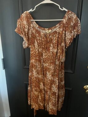 Cynthia Rowley Rust Floral Midi Dress